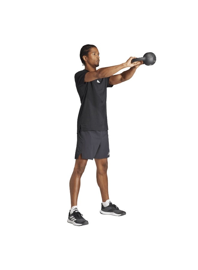 D4T Hr Sho Black Training Shorts For Men XS 7"