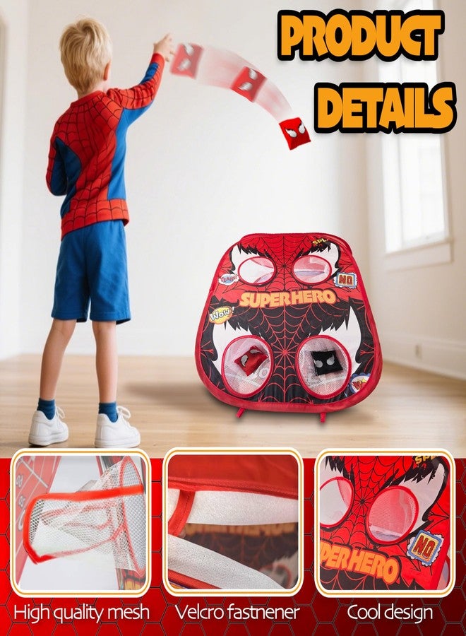 DOUBLE CC Spider Bean Bag Toss Game for Kids,5-Second Setup Cornhole Game,Spider Toys Gifts for 3 4 5 6 7 8 9 10,Party Outside Activities Carnival Games for Kids,Gift for Boy Girl Birthday or Christmas - Image 3