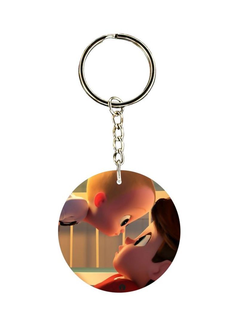 Double Sided Cartoon Printed Keychain