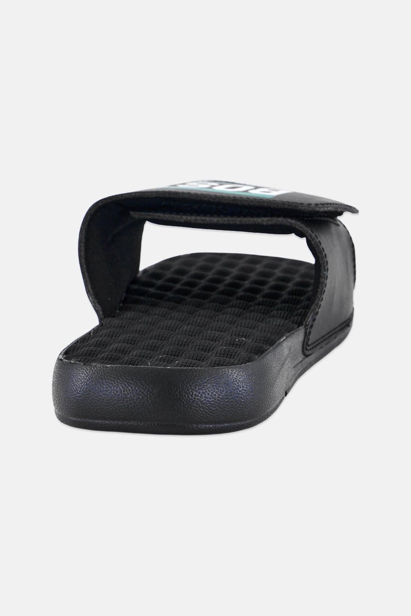 ISlide Men Boston Celtics Bar Logo Slip On Slides, Black - Image 3