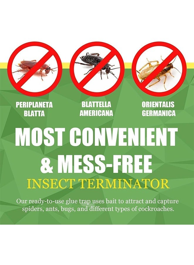GREEN KILLER 40 Roach Traps Killer,  With 10 Pairs of Disposable Gloves,Crawling Insect Bug Spider Cricket Ant Bait Trap Indoor infestation, Adhesvie Sticky Glue Trap Cockroach Home, Roach Traps, Roach Motel, for House Garage, Pet Safe Pest  Control - Image 2