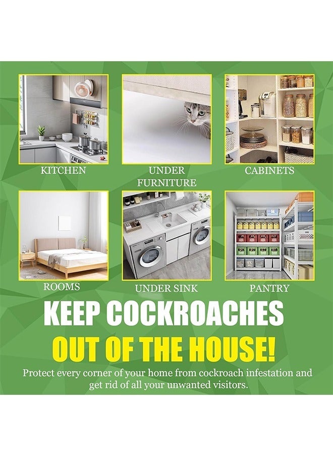GREEN KILLER 40 Roach Traps Killer,  With 10 Pairs of Disposable Gloves,Crawling Insect Bug Spider Cricket Ant Bait Trap Indoor infestation, Adhesvie Sticky Glue Trap Cockroach Home, Roach Traps, Roach Motel, for House Garage, Pet Safe Pest  Control - Image 3