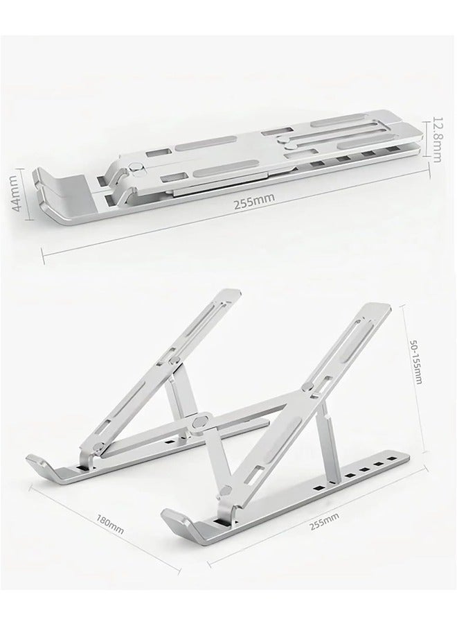 Generic Laptop Stand for Desk, Adjustable Laptop Riser ABS+Silicone Foldable Portable Laptop Holder  - Image 3
