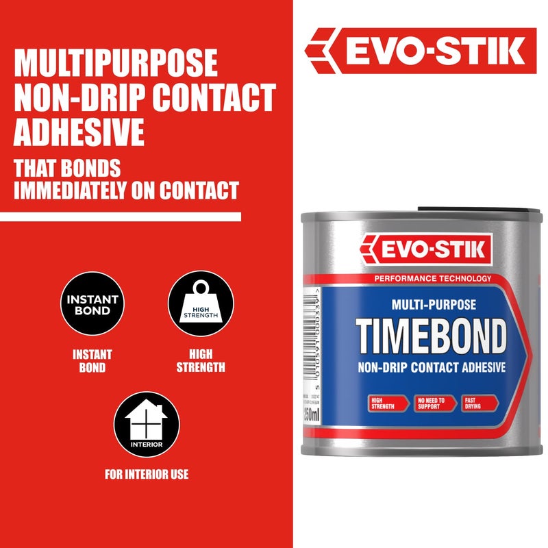EVO-STIK Timebond Non-Drip Contact Adhesive 250ml - Image 3