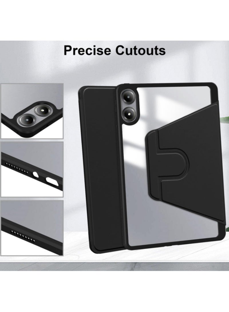 Rock Pow Case for Honor Pad X9 11 inch 2024/X8a 11 inch 2024 with Pencil Holder, Clear Back Case 360 Degree rotation Stand Cover with Auto Sleep/Wake for Honor Pad X8a 11inch/X9 11inch 2024 - Image 2