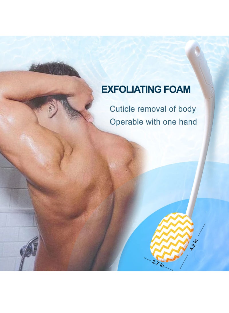 Excefore Shower Brush For Body 20.5” Long Handle Back Scrubber For Shower With 3 Piece Replace Head Exfoliation And Improved Skin Health Suitable For Women Men Elderly  - Image 3
