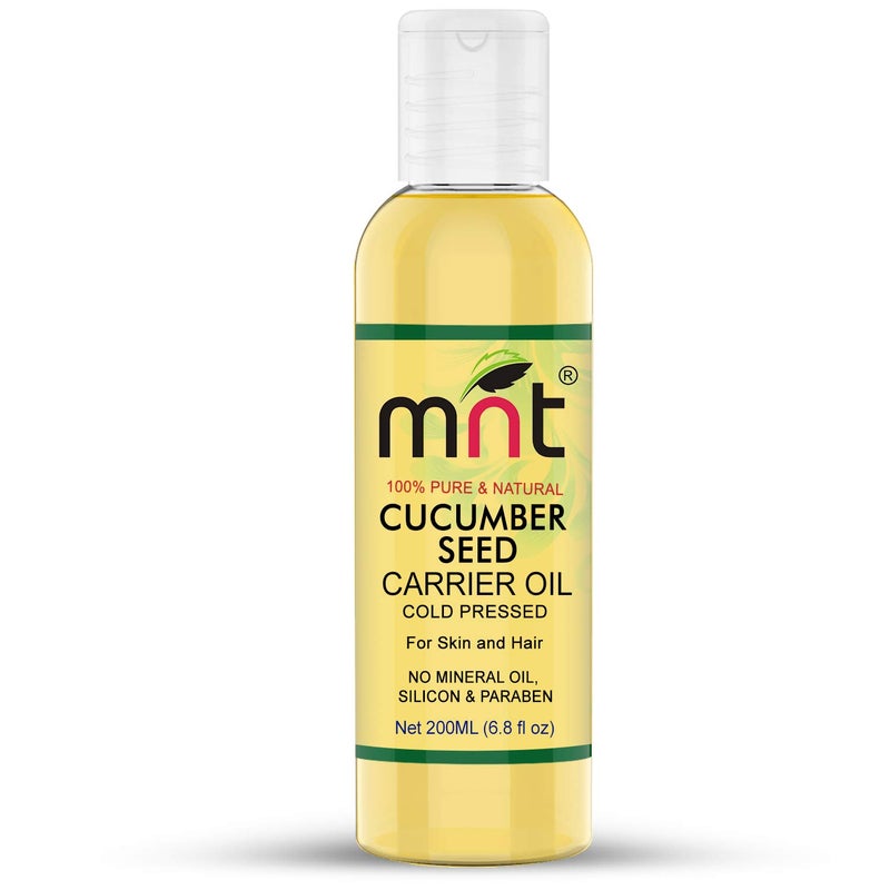 MNT Cucumber Seed Carrier Oil (200ml) 100% Pure Natural & Undiluted For Skin care & Hair treatment