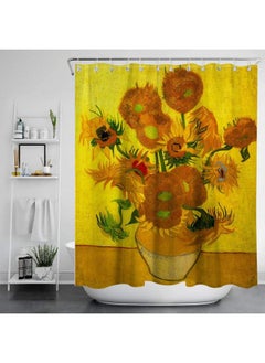Bluejw Cross Border Van Gogh Art Shower Curtain Bathroom 3D Printing Waterproof Fabric With Hook Decoration Bathtub Waterproof Curtain  - Image 1