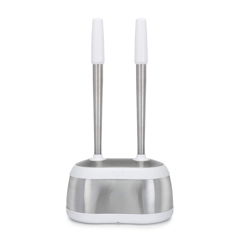 Polder Dual Bath Caddy  White