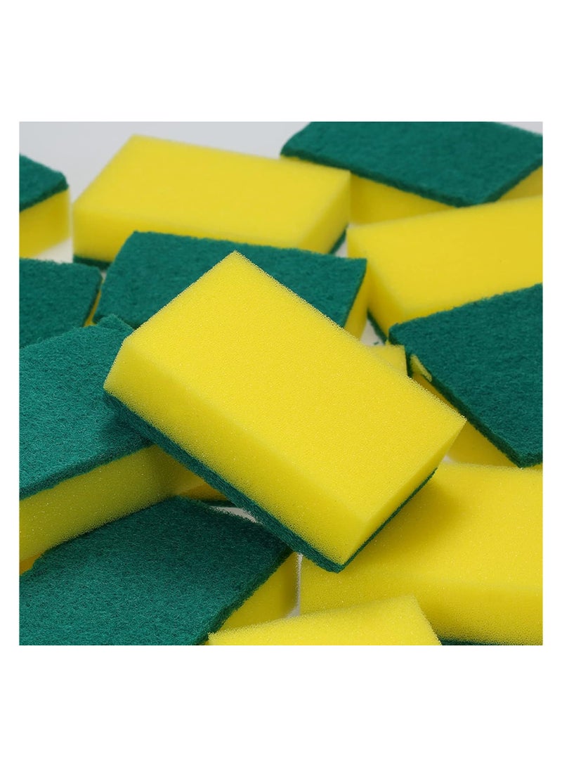 AMM 20pcs Multi-purpose Double-faced Sponge Scouring Pads Dish Washing Scrub Sponge Stains Removing Cleaning Scrubber Brush for Kitchen Garage Bathroom - Image 4