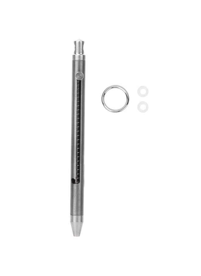 Thoraya Portable Titanium Alloy Telescopic Toothpick Case Holder for Camping Hiking Picnic Self Defense(silver )  - Image 1