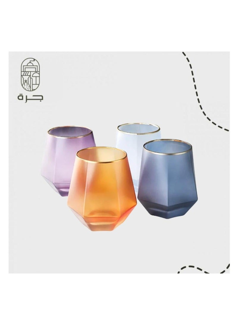 Jarrah 300ml frosted ribbed glass in sky blue from Jarra - Image 2