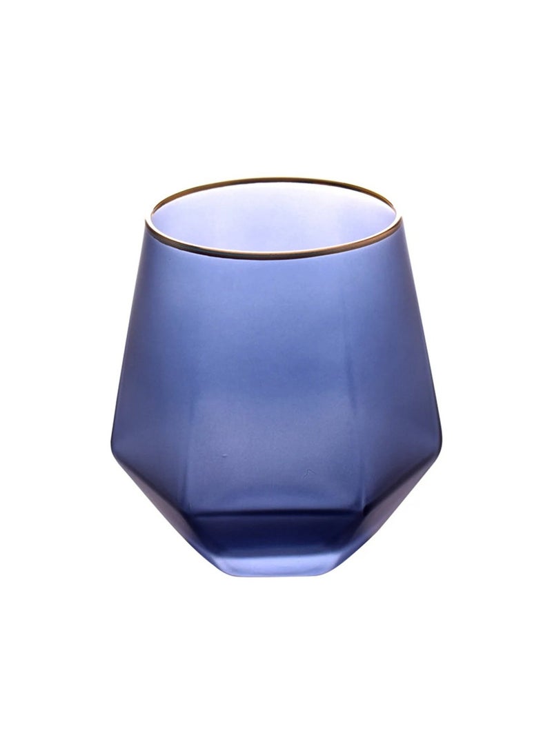 Jarrah 300ml frosted ribbed glass in sky blue from Jarra - Image 1