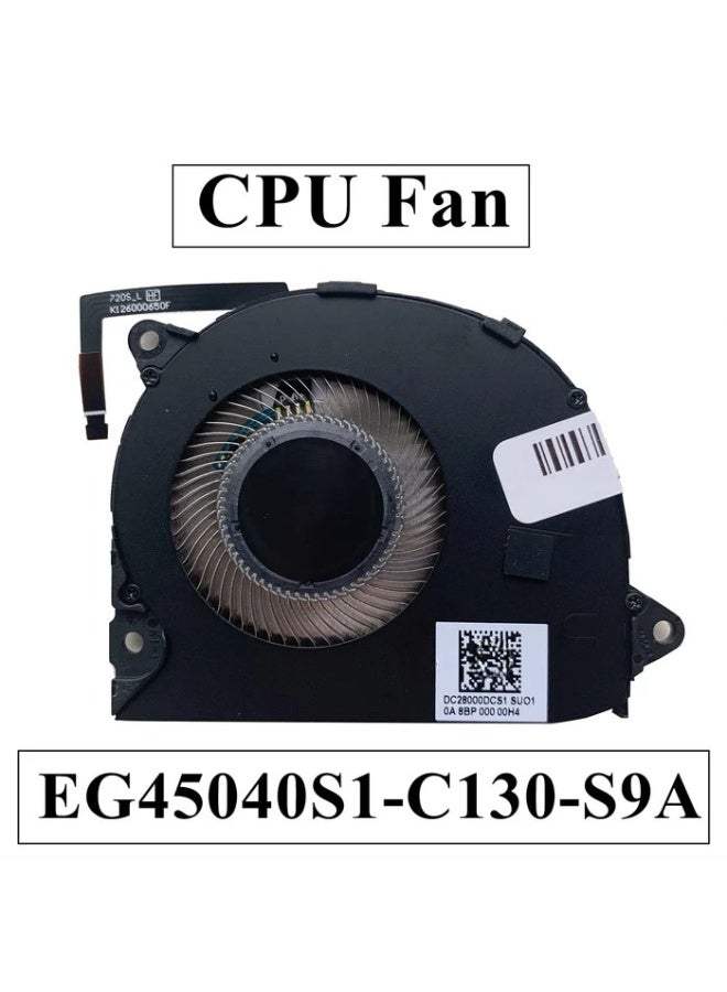مروحة تبريد بديلة لوحدة المعالجة المركزية (CPU) لجهاز Lenovo IdeaPad 720S-13، 720S-13IKB، 720S-13ARR، رقم القطعة EG45040S1-C130-S9A، تعمل بجهد 5 فولت تيار مستمر، 4 دبابيس. - Image 5