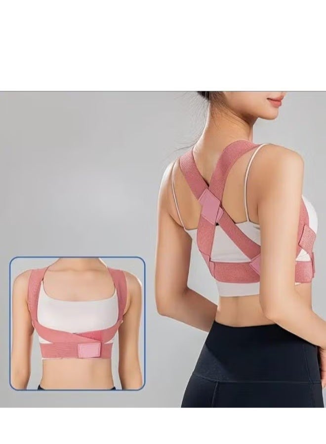 JUE-FISH 1 Pc Women’s Adjustable Posture Corrector Back Brace, Invisible Under Clothing, Breathable Support Belt for Back & Shoulder Alignment, Comfortable Daily Wear for Office, Gym & Travel - Image 2