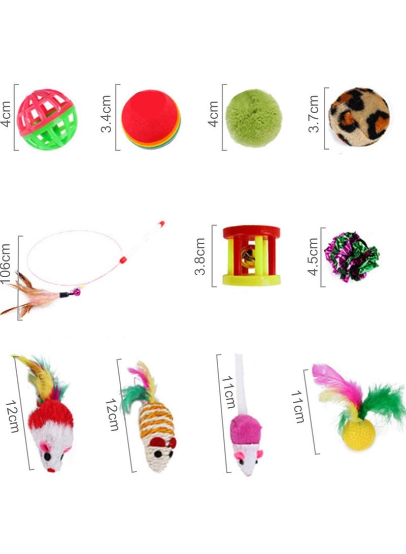 Meetion set of 20 cat interactive multicolor toys - Image 2
