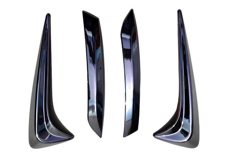HUUSO Car Bumper Protector Strip, 4 Pack Full Chrome Anti-Scratch Front Rear Bumper Corner Edge Guard, Automotive Adhesive Anti-Collision Car Exterior Accessories Compatible with Kia Sonet (2020-2023) - Image 4