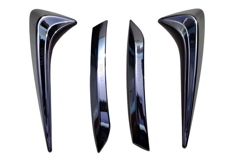 HUUSO Car Bumper Protector Strip, 4 Pack Full Chrome Anti-Scratch Front Rear Bumper Corner Edge Guard, Automotive Adhesive Anti-Collision Car Exterior Accessories Compatible with Kia Sonet (2020-2023) - Image 2