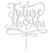 Bekaterea Future Mr and Mrs Cake TopperGlitter Bridal Shower Cake Pick Decorations for Wedding Engagement Theme Party DecorationBachelor Party Decorations Supplies silver - Image 4