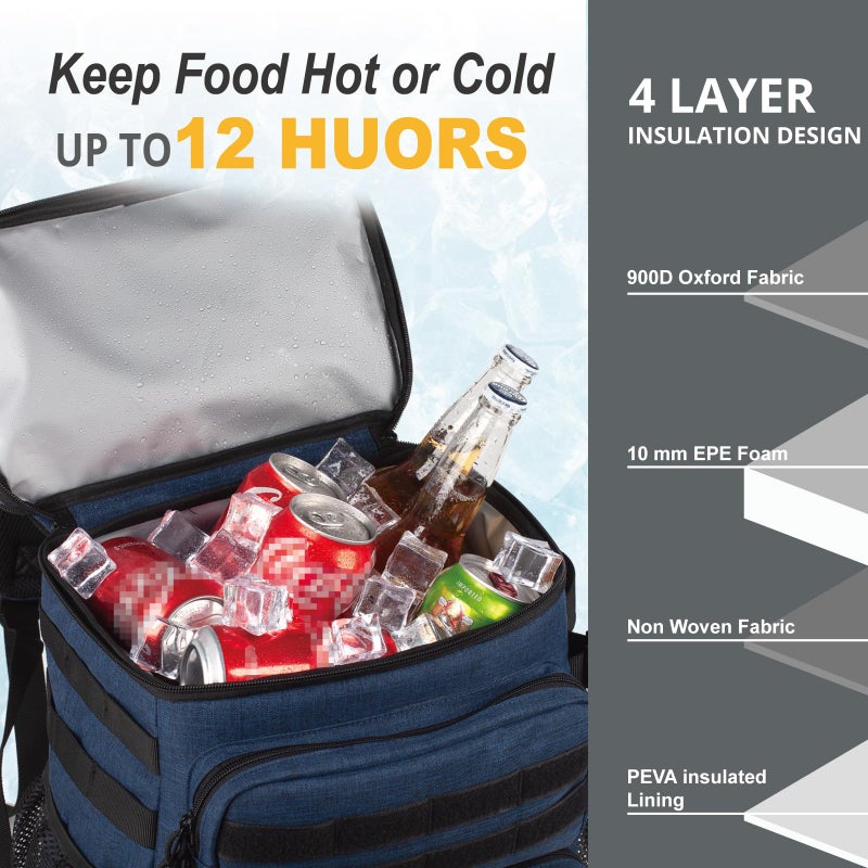 ATRIPACK Tactical Backpack Cooler,Soft Lightweight Leakproof Cooler Backpack,Insulated Cooler Bag,Portable Soft Cooler Bag Waterproof for Beach, Travel, Camping, Picnic, Hiking - Image 3