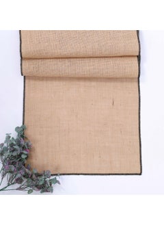 Jute runner with black overlock edges, 45x150 cm - pzsku/Z962CFA7CB5E203358E2AZ/45/_/1725795125/1b81e05c-1274-4996-bbe1-f6572493fa68