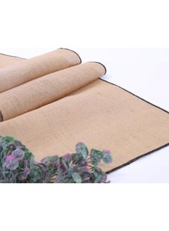 Jute runner with black overlock edges, 45x150 cm - pzsku/Z962CFA7CB5E203358E2AZ/45/_/1725795126/fadf7ca2-30c7-475d-be24-1977deb3c44d