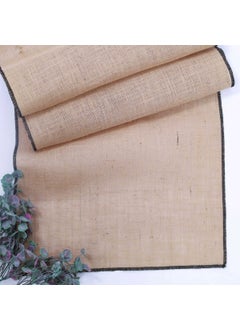 Jute runner with black overlock edges, 45x150 cm - pzsku/Z962CFA7CB5E203358E2AZ/45/_/1728061642/8cde698a-4776-4d54-871c-8456cb5967ba