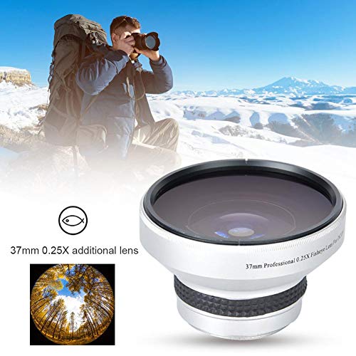 Serounder 37mm 0.25X Super Fisheye Lens Additional Lens,Aluminum Alloy 2 Part Removable Macro Close-up Shooting Fisheye Effect Wide View Optical Glass Camera Photography Lens, is for 37mm Camera Lens Default - Image 4