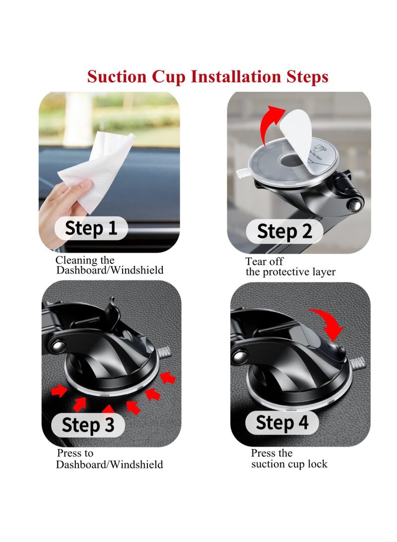Y&D Phone Accessories Mounts, GPS Suction Cup Mount, Air Vent Car Holder with 17mm Ball for Garmin Swivel Mounting Pattern Mount nuvi - Image 5