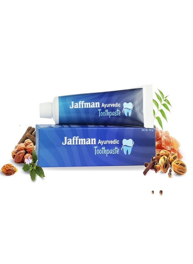 Jaffman معجون أسنان جافمان الأيورفيدي - 100 غرام | لعلاج حساسية الأسنان، ونزيف اللثة، وتبييض الأسنان | غني بـ 19 عشبة تقليدية | خالٍ من الفلورايد، والتريكلوسان، والفورمالين | - Image 1