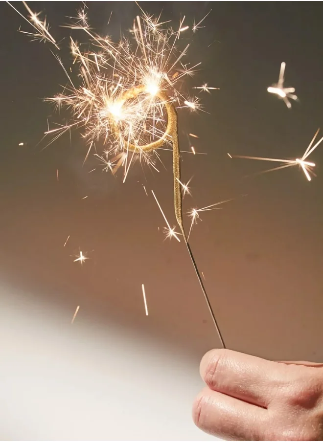 Wondercandle Gold Sparkler Candle - Number 9