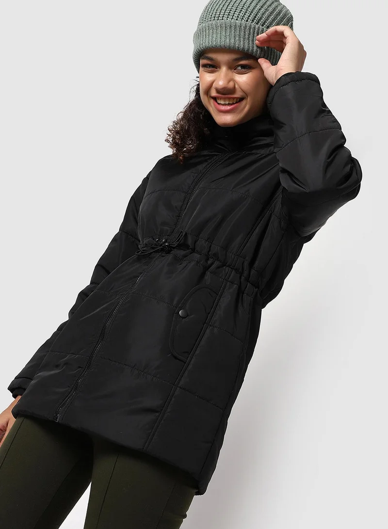 كامبوس سوترا جاكيت نسائي مبطن أسود أونيكس