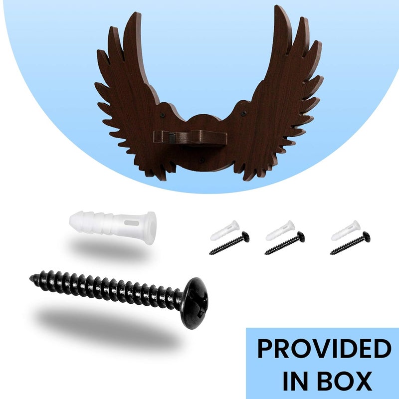 Hype String Guitar Wall Hanger || Wooden Guitar Stand - Eagle Wings Design || for Classical Guitar and Guitalele || - Image 5