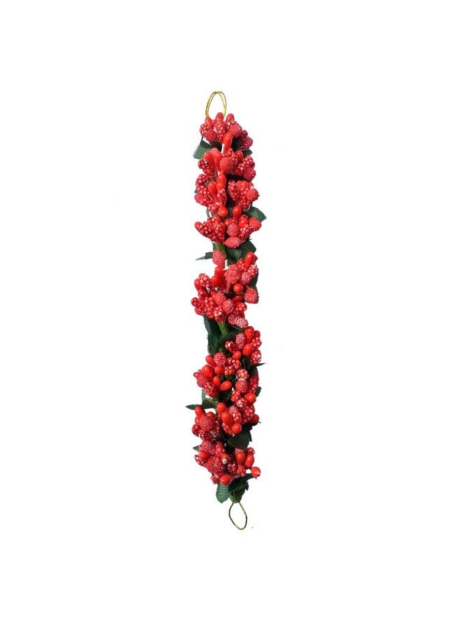 Maahal Hair Gajra Hair Styling Hair Juda Bun Hair Flower Gajra for Women & Girls, Red - Image 2