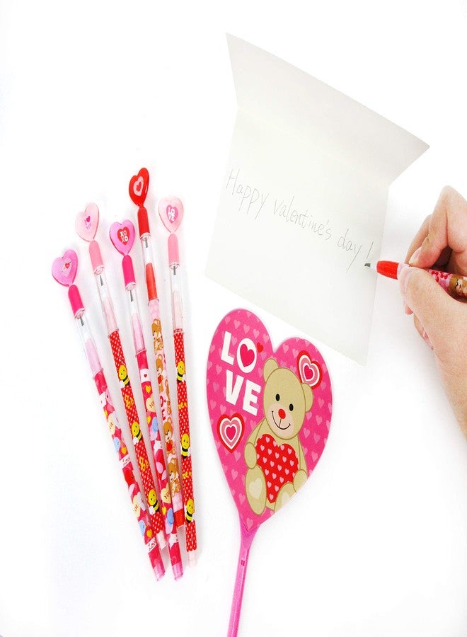 TINYMILLS 24 Pcs Valentine's Day Heart Multi Point Pencils - Party Favors, Goodie Bag Stuffers, Classroom Exchange, Party Supplies - Image 4