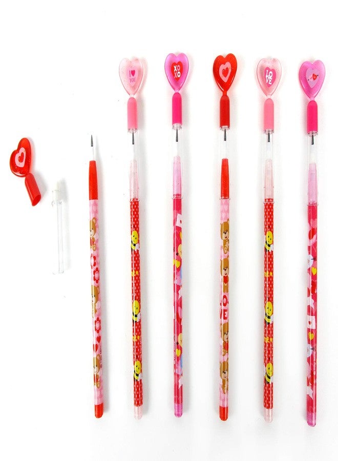 TINYMILLS 24 Pcs Valentine's Day Heart Multi Point Pencils - Party Favors, Goodie Bag Stuffers, Classroom Exchange, Party Supplies - Image 3