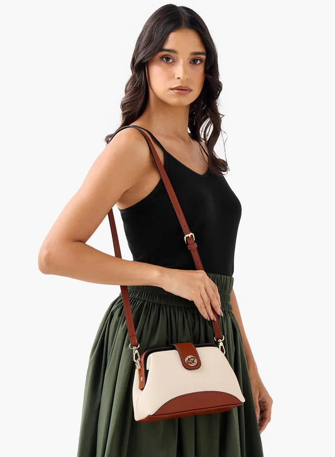 سيليست Colourblock Crossbody Bag with Adjustable Strap