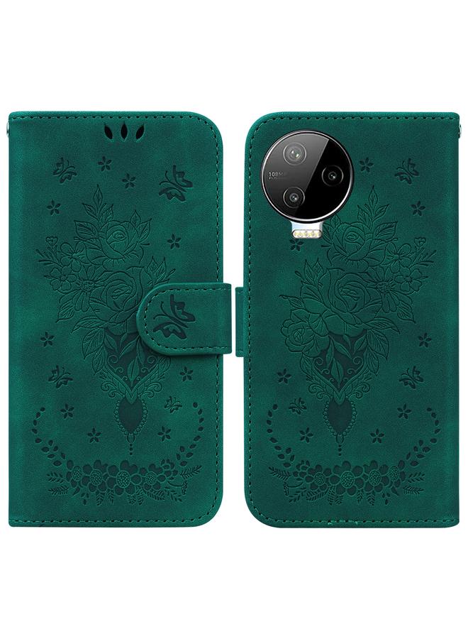 Zaboon Case For Infinix Note 12 Pro 4G Butterfly Rose Embossed Leather Phone Case - Image 1