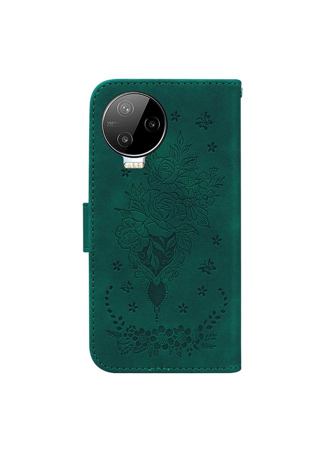 Zaboon Case For Infinix Note 12 Pro 4G Butterfly Rose Embossed Leather Phone Case - Image 3