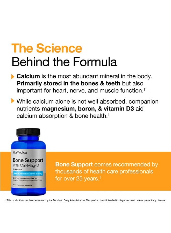 VitaMedica ; Bone Support ; Supplement For Bones And Joints ; Calcium ; Magnesium ; Vitamin D & Vitamin K ; Boron ; Chelated Minerals ; Bone Health ; Natural Sleep ; Made In Usa ; 90 Ct ; 30 Servings - Image 3