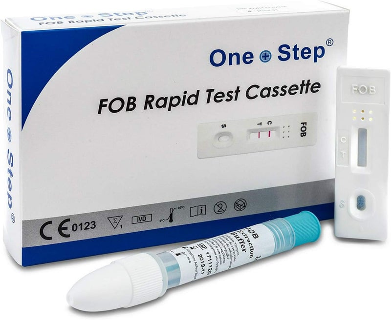 One Step Bowel Test 1 Test Pack Colon Faecal Screening Test Kit Occult Blood in Stools Home Testing Potential Gastrointestinal Concerns Home Bowel FOB Health Check - Image 1