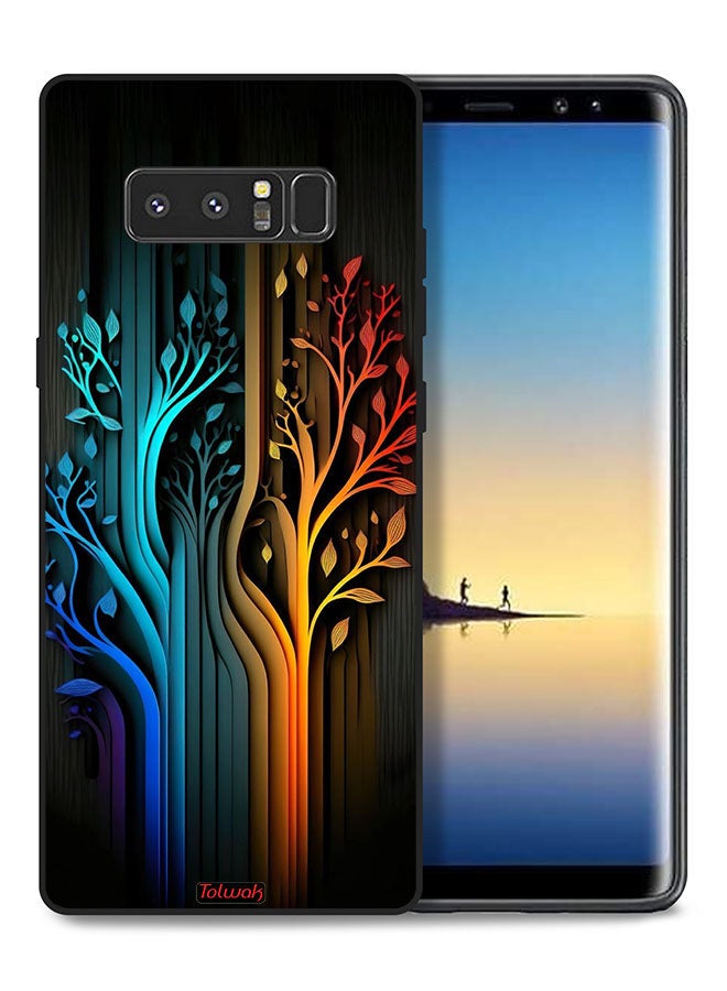 Tolwak Samsung Galaxy Note 8 Protective Case Cover Tree Leaves Art - Image 1