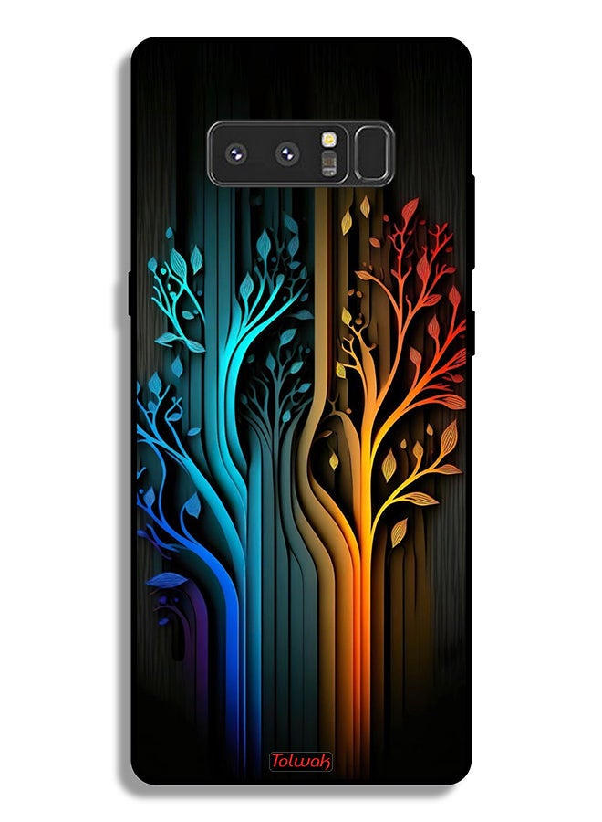 Tolwak Samsung Galaxy Note 8 Protective Case Cover Tree Leaves Art - Image 2