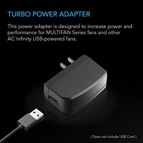 AC Infinity محول طاقة مروحة AC Infinity Turbo، لمراوح سلسلة MULTIFAN USB - Image 2