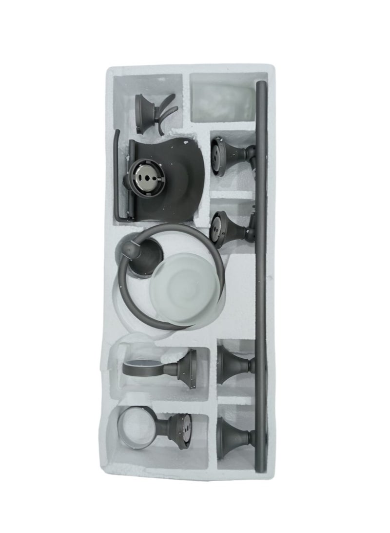 D&N 11-Piece Black Bathroom Accessories Set: Complete Bath Hardware for Hotel Elegance" - Image 1