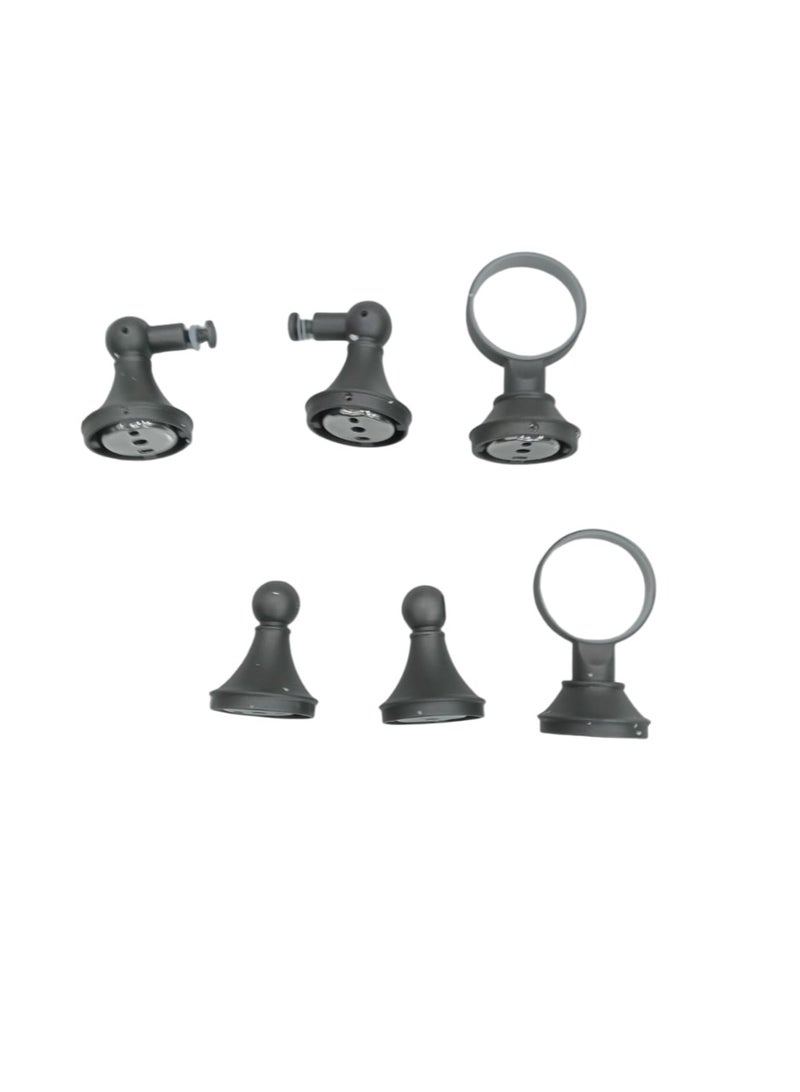 D&N 11-Piece Black Bathroom Accessories Set: Complete Bath Hardware for Hotel Elegance" - Image 2