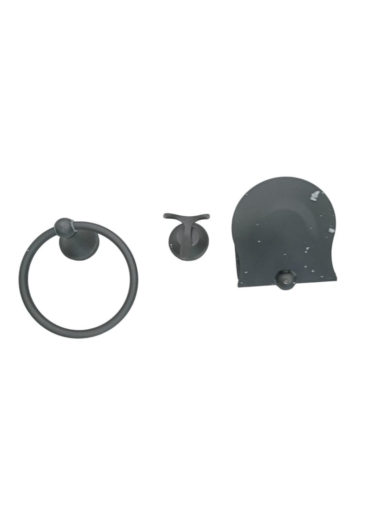 D&N 11-Piece Black Bathroom Accessories Set: Complete Bath Hardware for Hotel Elegance" - Image 3
