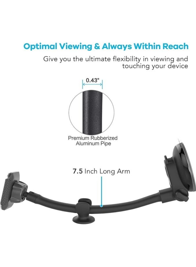 REBENUO Silver Gel Pad Suction Cup Windscreen Car Dashboard Magnetic Cell phone Holder sx46 - Image 4