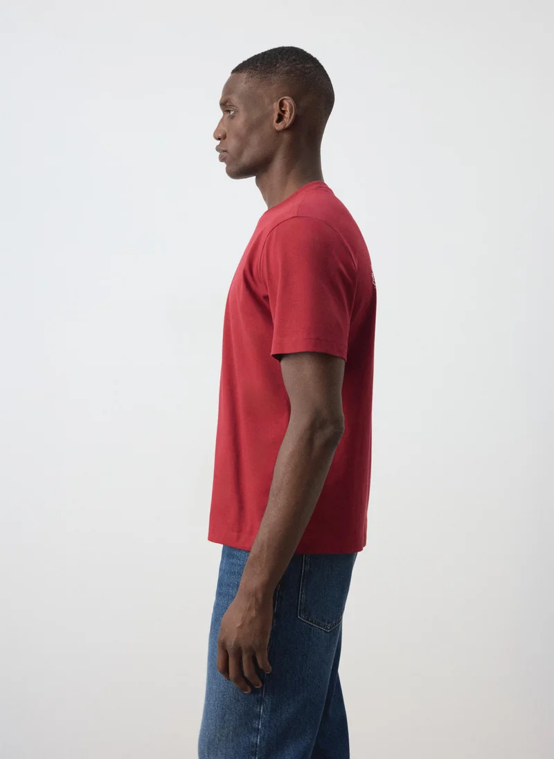Mango Man 73-BLOOD 100% Cotton T-Shirt Text for Men | Best Price UAE