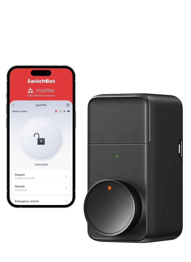 SwitchBot SwitchBot W3500000 Smart Lock Pro, WiFi, Keyless Smart Door Lock Front Door  - Image 1